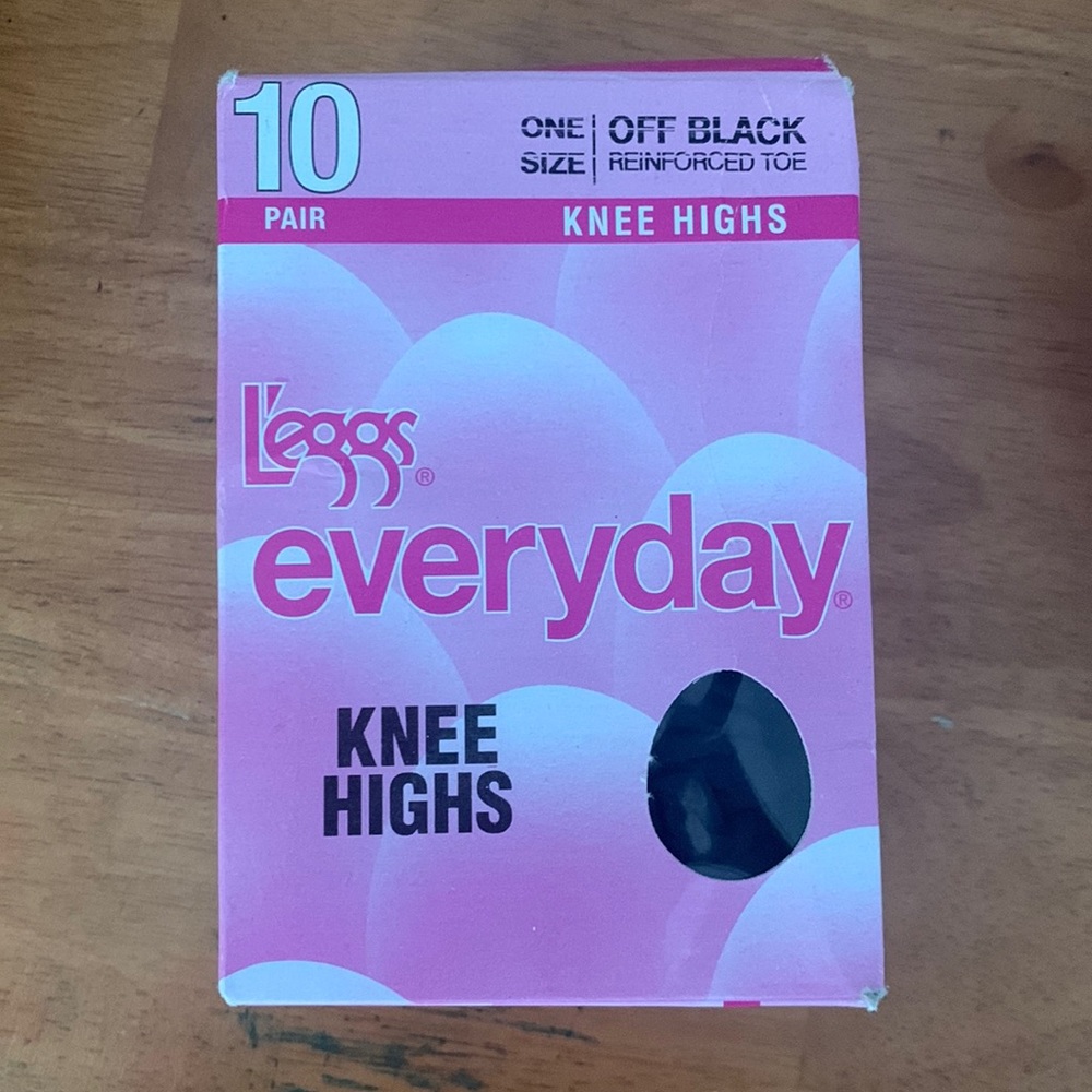New in Box - Leggs knee highs Black  reinforced toe